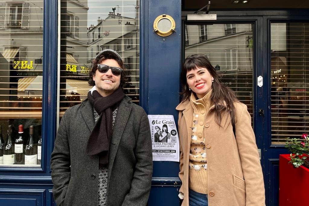 Músicos Luciano Leães e Luana Pacheco.